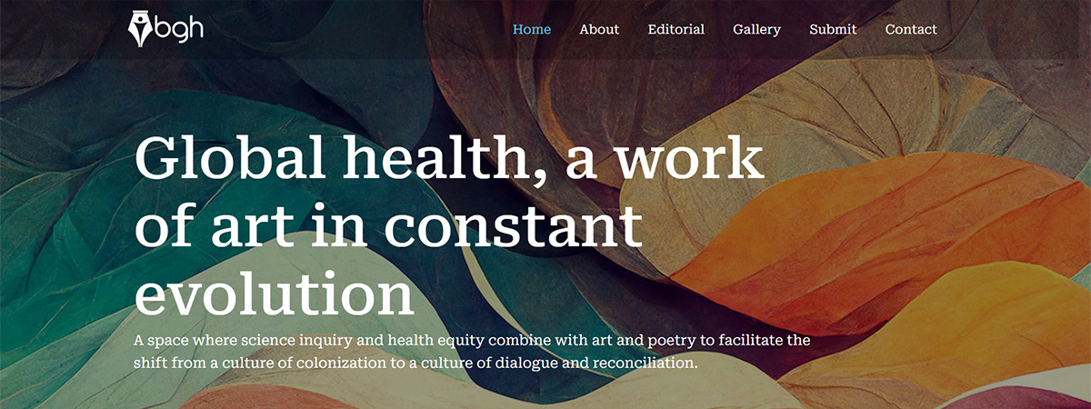 Screenshot of Beyond Global Health website homepage