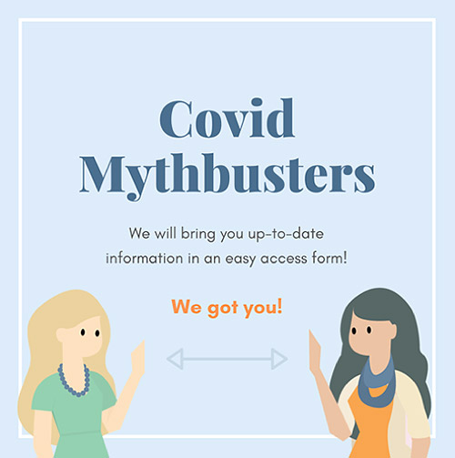 Promotional graphic of Covid Mythbusters campaign