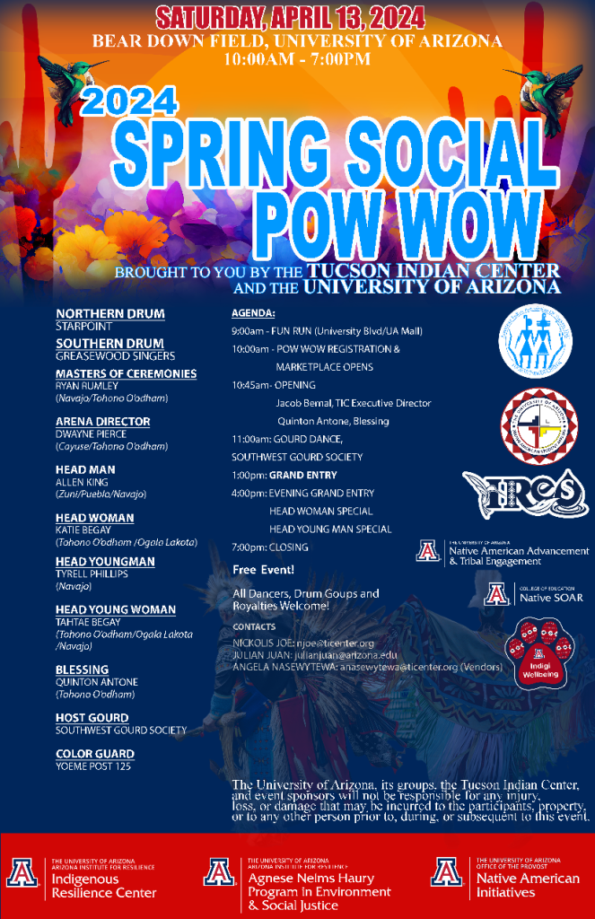 Flyer for 2024 Spring Social Pow Wow