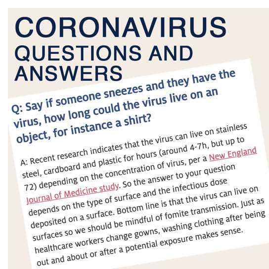 Public Health Students Generate COVID-19 Questions and Answers